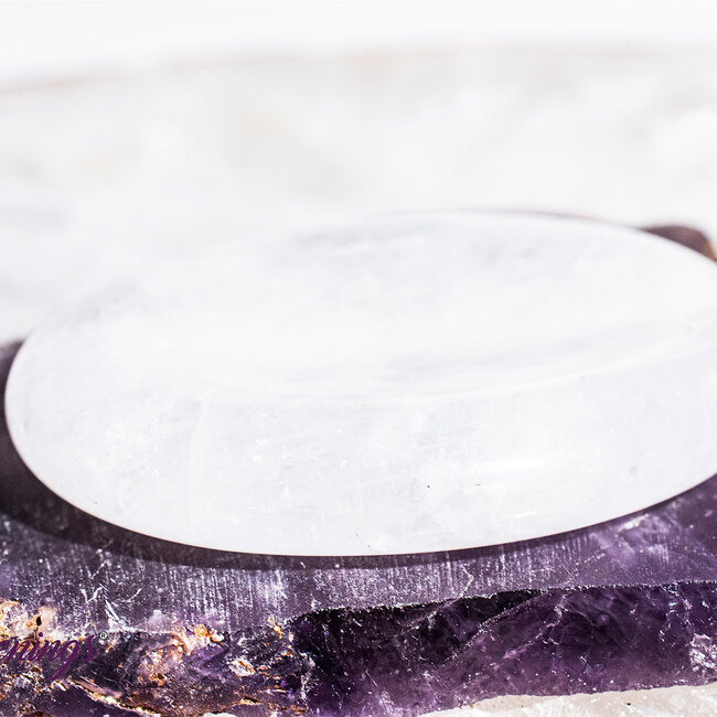 Clear (Crystal) Quartz Worry (Thumb Fidget Relaxation Pocket) Stones - Large Oval