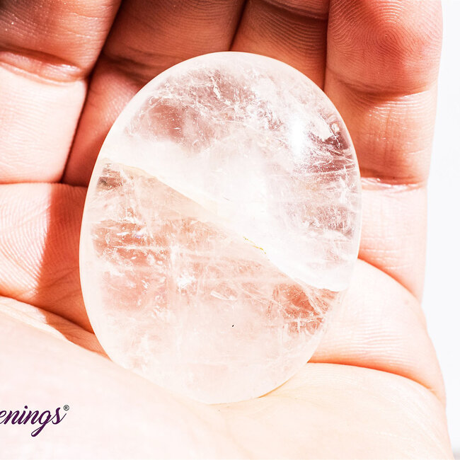 Clear (Crystal) Quartz - Palm Pillow Pocket Stone
