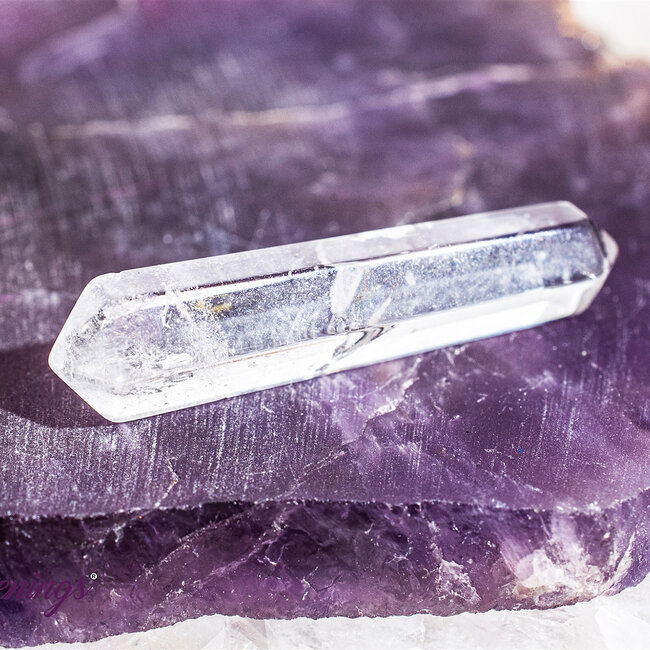 Clear (Crystal) Quartz Double Terminated DT Points - Mini Grid Faceted