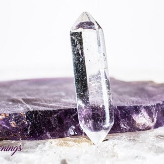 Clear (Crystal) Quartz Double Terminated DT Points - Mini Grid Faceted