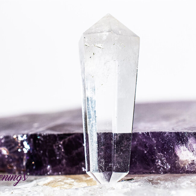 Clear (Crystal) Quartz Double Terminated DT Points - Mini Grid Faceted