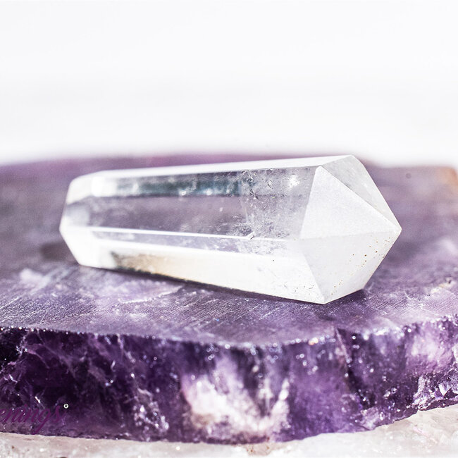 Clear (Crystal) Quartz Double Terminated DT Points - Mini Grid Faceted