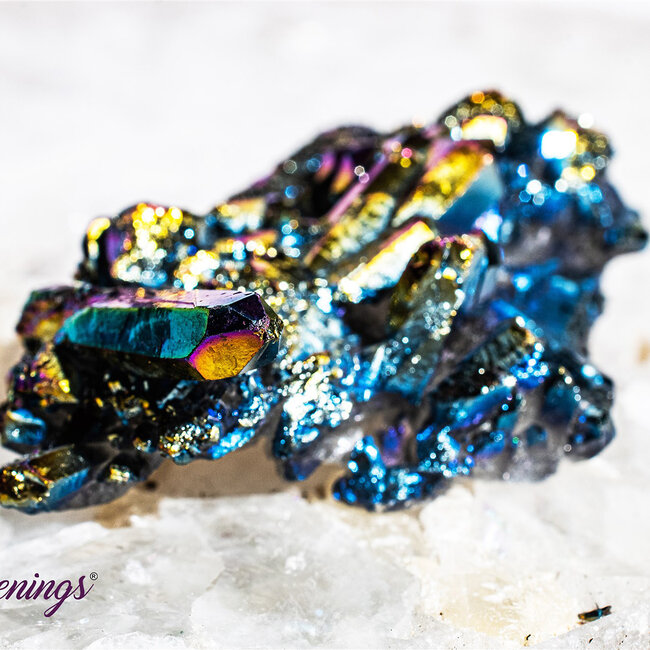 Titanium Aura Clear Quartz Cluster - Small Rough Raw Natural