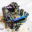 Titanium Aura Clear Quartz Cluster - Small Rough Raw Natural