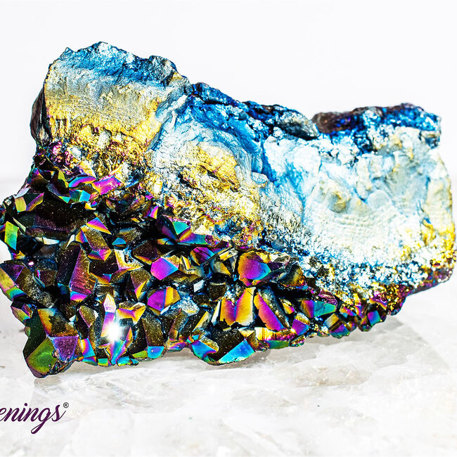 Titanium Aura Quartz Cluster - Medium (1.5-3") Rough Raw Natural