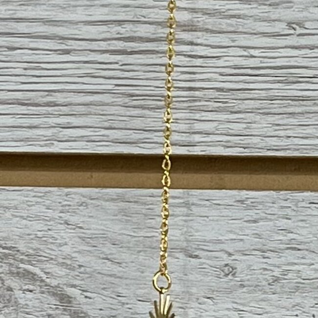 Crystal Prism Suncatcher Sun Catcher Sun & Moon - Window Mirror Home Decor - Faceted Point Gold