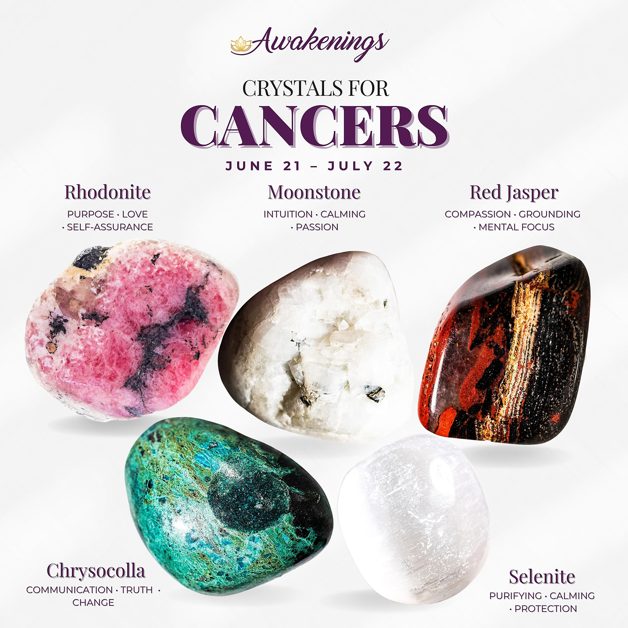 Cancer Astrological Crystal Kit Awakenings