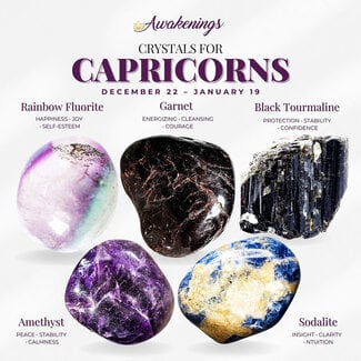Capricorn Zodiac - Crystal Kits Astrology Set Bundle Pack