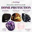 Home Protection - Crystal Kits Set Bundle Pack Black Obsidian Gold Tigers Eye Black Tourmaline Amethyst Rose Quartz