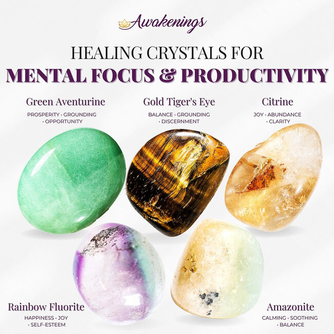 Mental Focus & Productivity - Crystal Kits Set Bundle Pack