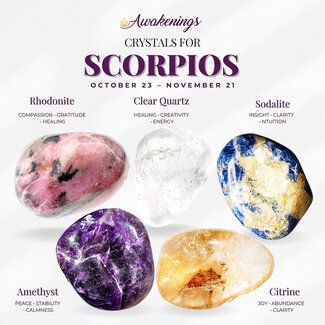 Scorpio Zodiac - Crystal Kits Astrology Set Bundle Pack