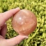 Orange Peach Calcite Sphere Orb - 60mm
