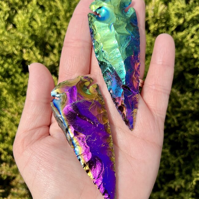 Arrowheads - Large Titanium Aura Rainbow 3"