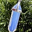 Opalite Necklaces - Point on Bead Chain 18" Silver Plated