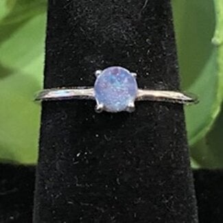 Australian Opal Ring-Size 7 Round Sterling Silver