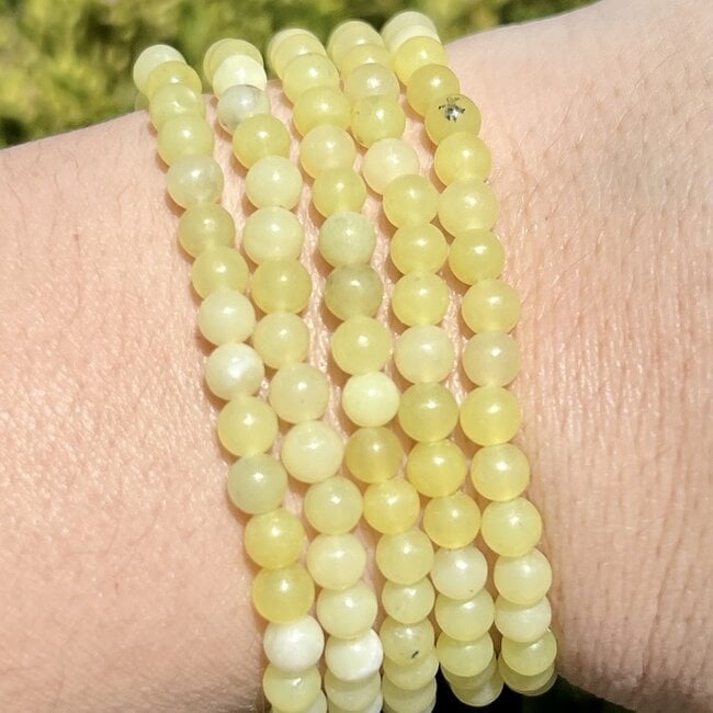 Lemon Jade Bracelets - 4mm Butter Mini