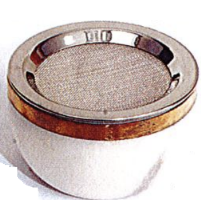 Incense Cone Resin Charcoal Burner Holder - White Mixed Marble and Brass