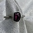 Purple Garnet Ring-Size 4-Natural Bezel Set-Sterling Silver Raw Rough