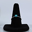 Turquoise Ring-Size 6 Simple Round Sterling Silver