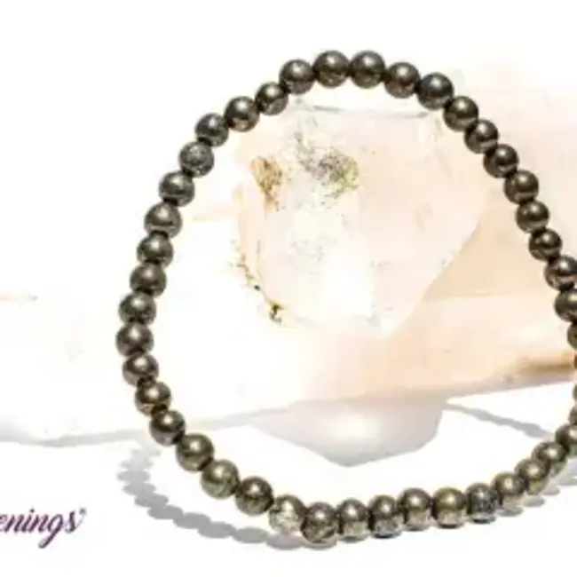 Pyrite (Chalcopyrite) Children's Bracelet - 4mm - Child, Kid