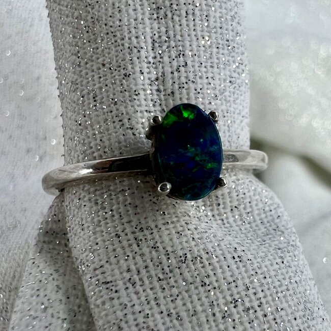 Vintage Inspired Oval Australian Opal Engagement Wedding Ring 14K Yellow  Gold | eBay