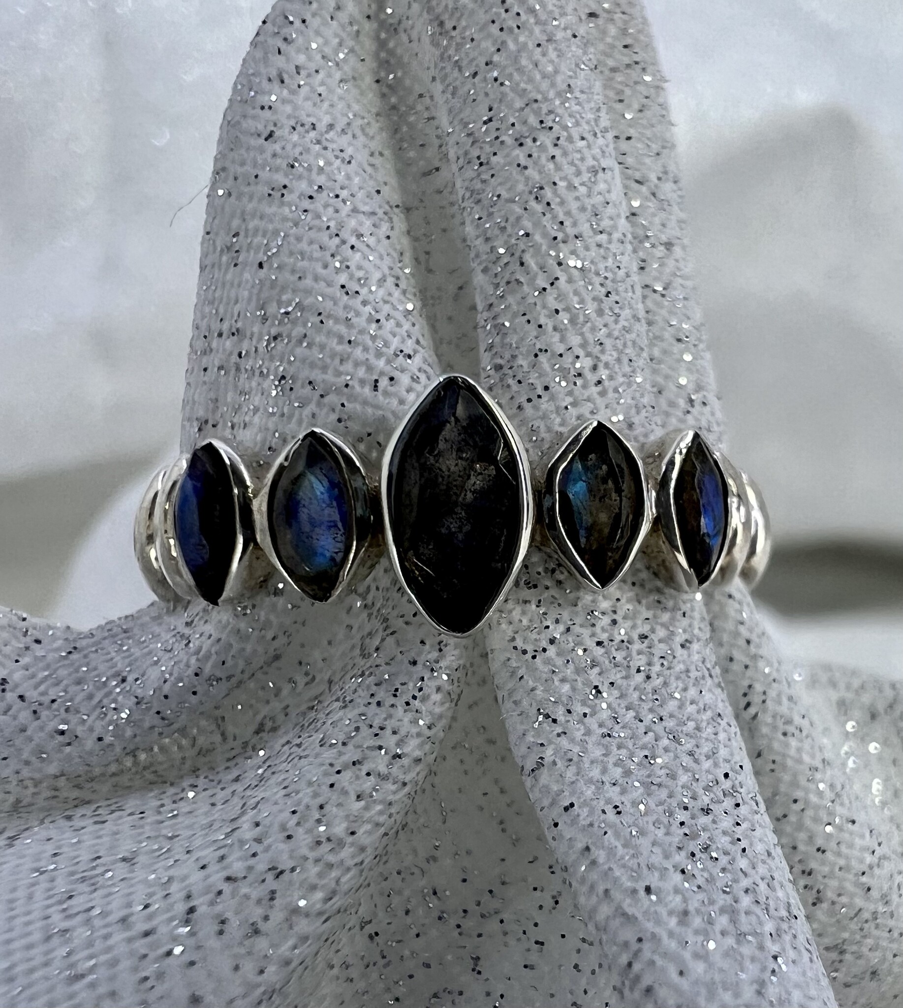 Faceted labradorite deals ring