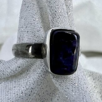 Sugilite Ring-Size 7 Rectangle Sterling Silver
