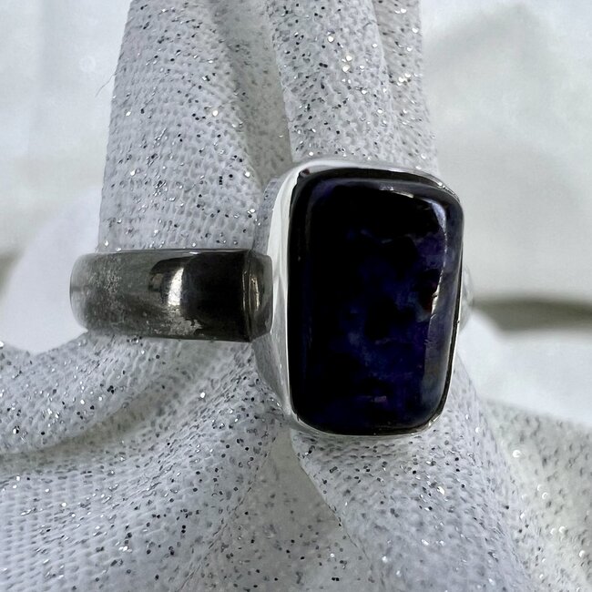 Sugilite Rings - Size 7 Rectangle Bezel Set - Sterling Silver