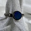 Australian Opal Ring-Size 8 Round Bezel Set, Sterling Silver