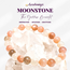 Multi Color Moonstone Bracelets - 8mm Peach Black White Cream