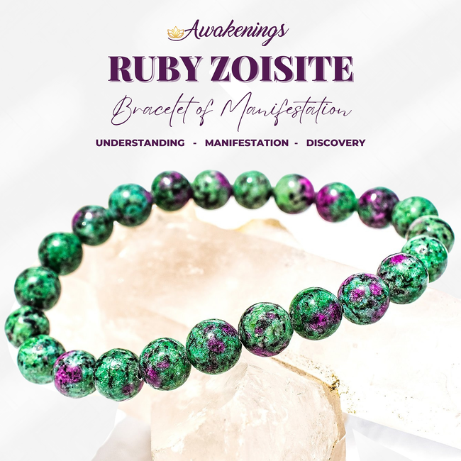 Ruby Zoisite Bracelets - 8mm
