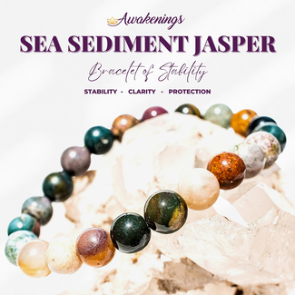 Ocean (Sea Sediment Marine) Jasper Bracelets - 8mm Beaded