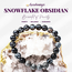 Snowflake Obsidian Bracelets - 8mm