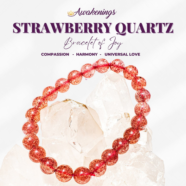 Strawberry Quartz (Red Guava) AAA Grade Bracelets - 8mm