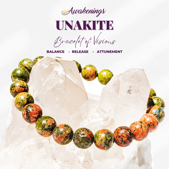 Unakite Jasper Bracelets - 8mm
