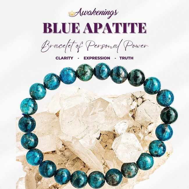 Blue Apatite Bracelet - 8mm