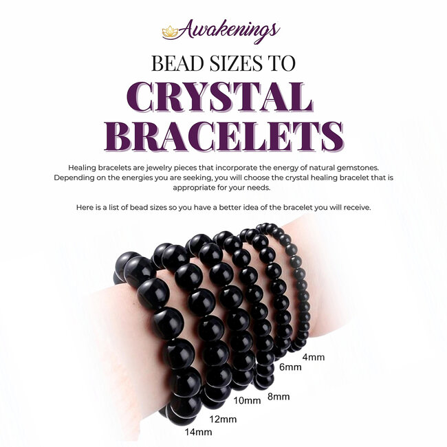 Black Tourmaline in Clear Quartz (Tourmalated Tourmalinated Rutilated Quartz) Bracelets - 8mm