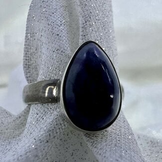 Sugilite Ring-Size 6 Teardrop/Pear Sterling Silver