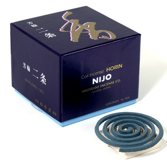 Incense Coils-Avenue of the Villa (Nijo)-10 Japanese Coils in Box & Stand Burner Kit-Shoyeido Horin