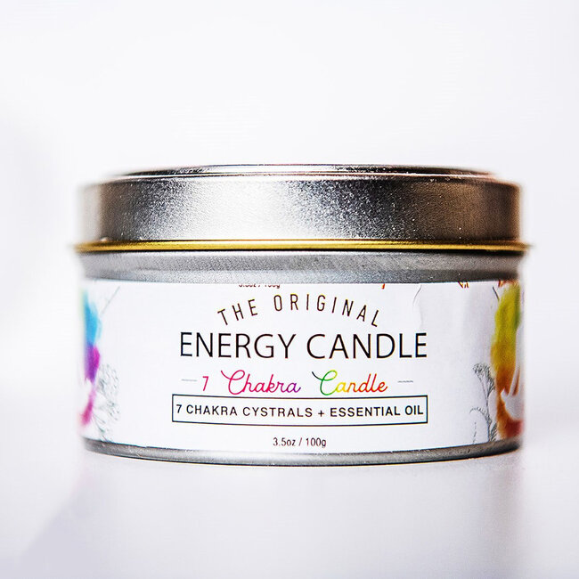 7 Seven Chakra Energy Smudge Candle - 3.5oz Tin Essential Oil