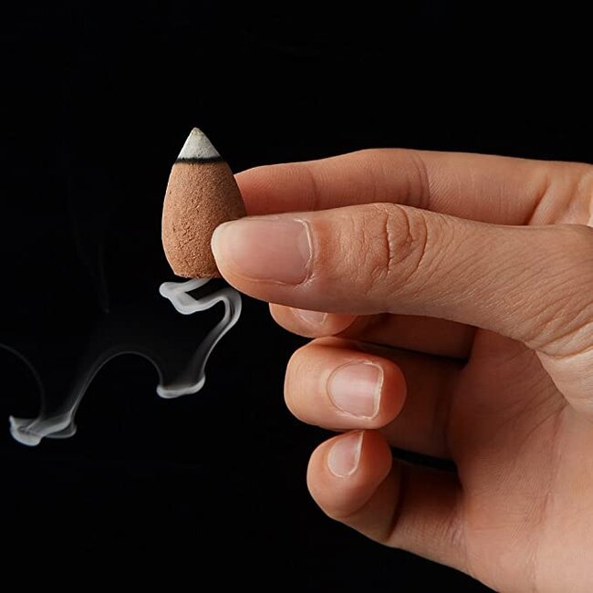 Love Spell Backflow Reverse Flow Incense Cones - 10 Cones Good Earth, Soul Sticks