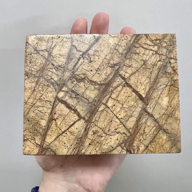 Ceramic Box - Forest Marble Brown 4x3 - Tarot Oracle Angel Box Crystals Trinket