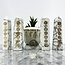 Howlite (Magnesite) Gold Chakra Engraved Towers Points Generators - Medium 3-4"