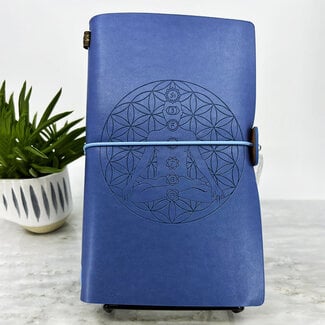Flower of Life Chakra Meditation Journal Notebook - Blue