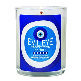 Evil Eye Candle - Glass Jar - Protection with Lavender & Bergamot