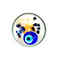 Evil Eye Candle - Glass Jar Black Obsidian Clear Quartz & Lapis Lazuli - Protection with Lavender & Bergamot 10oz