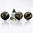 Black & Fire Calcite Obsidian Sphere Orb-50mm