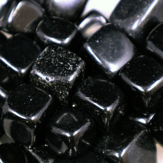 Black Obsidian Cubes 1"