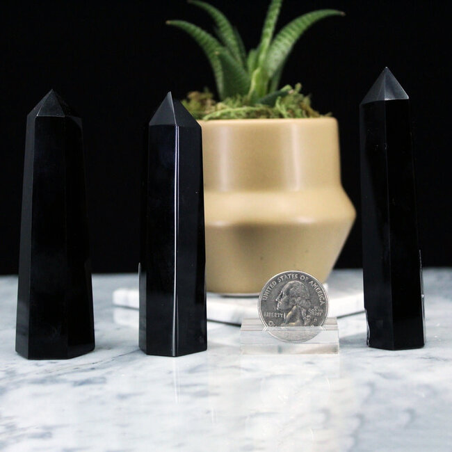 Black Obsidian Tower Point Generator- Medium (3-4")