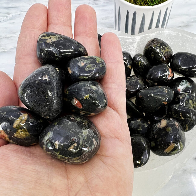 Red Snowflake Obsidian - Tumbled